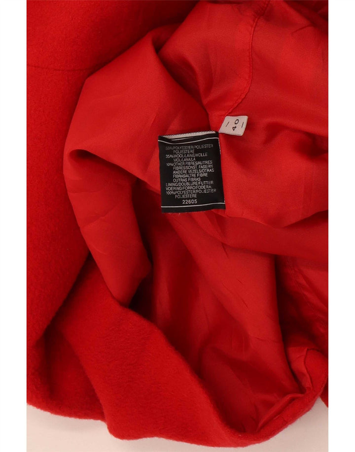 C&A Womens Double Breasted Blazer Jacket EU 40 Medium Red Polyester