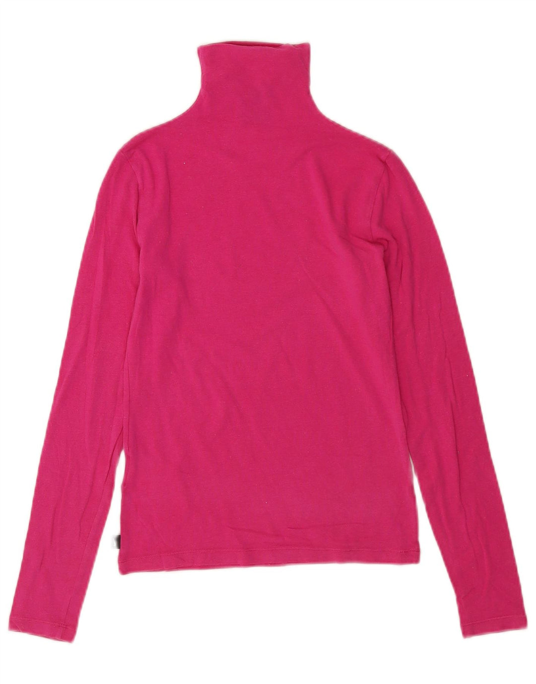 Nike Womens Top Long Sleeve UK 8/10 Small Pink Cotton