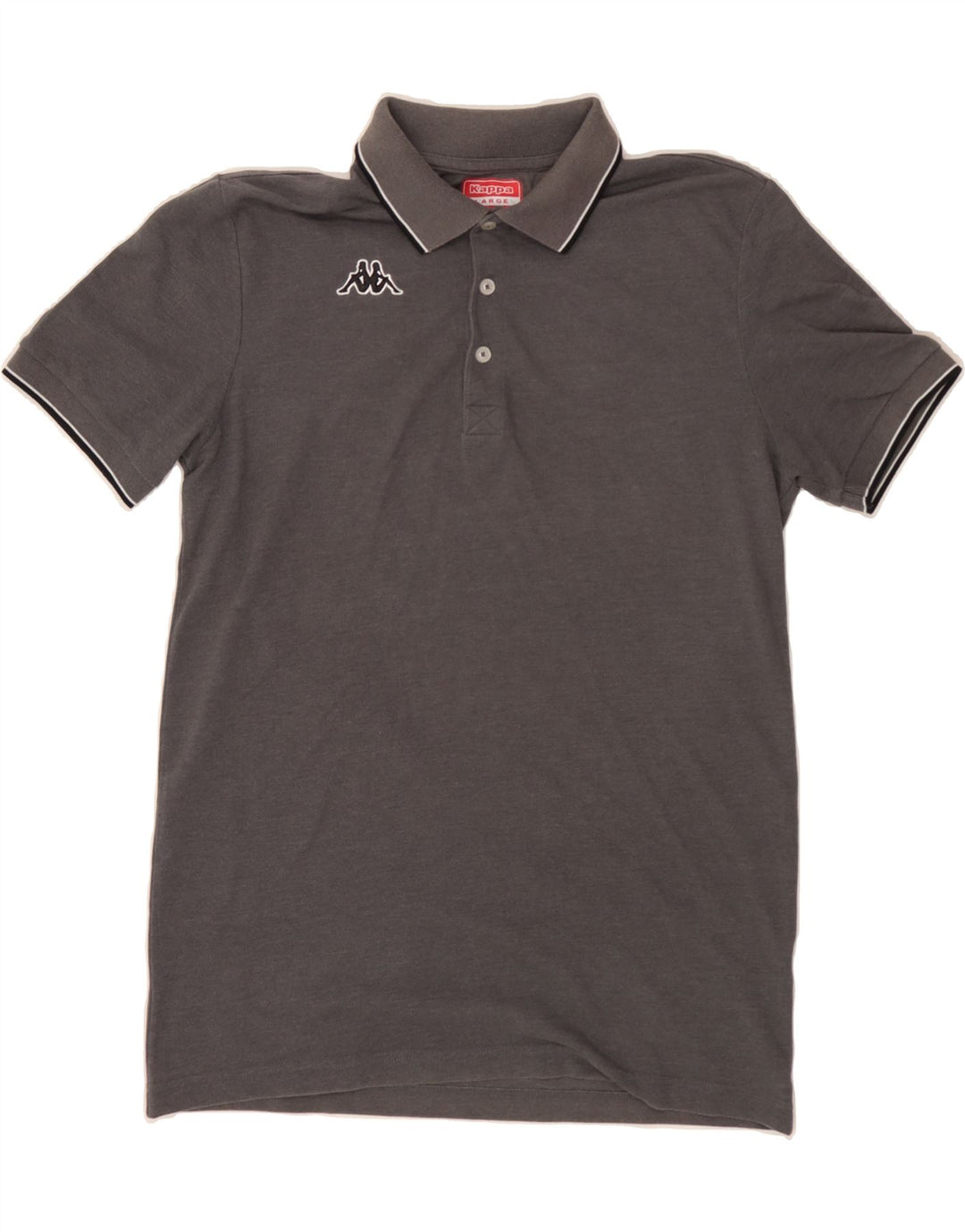 KAPPA Mens Polo Shirt Large Grey Vintage Kappa and Second-Hand Kappa from Messina Hembry 