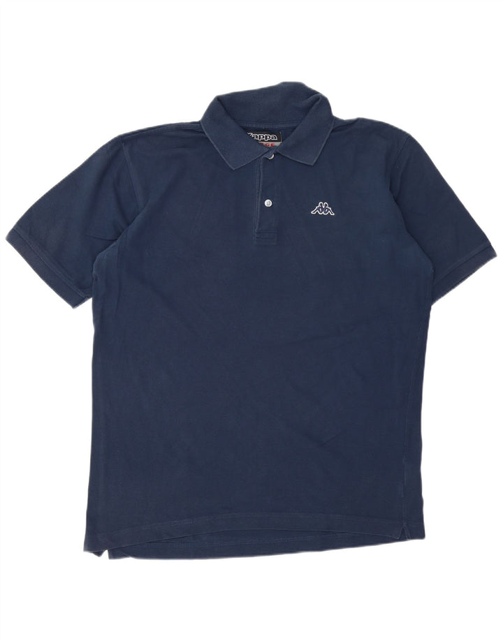 Kappa Mens Polo Shirt Large Navy Blue Cotton