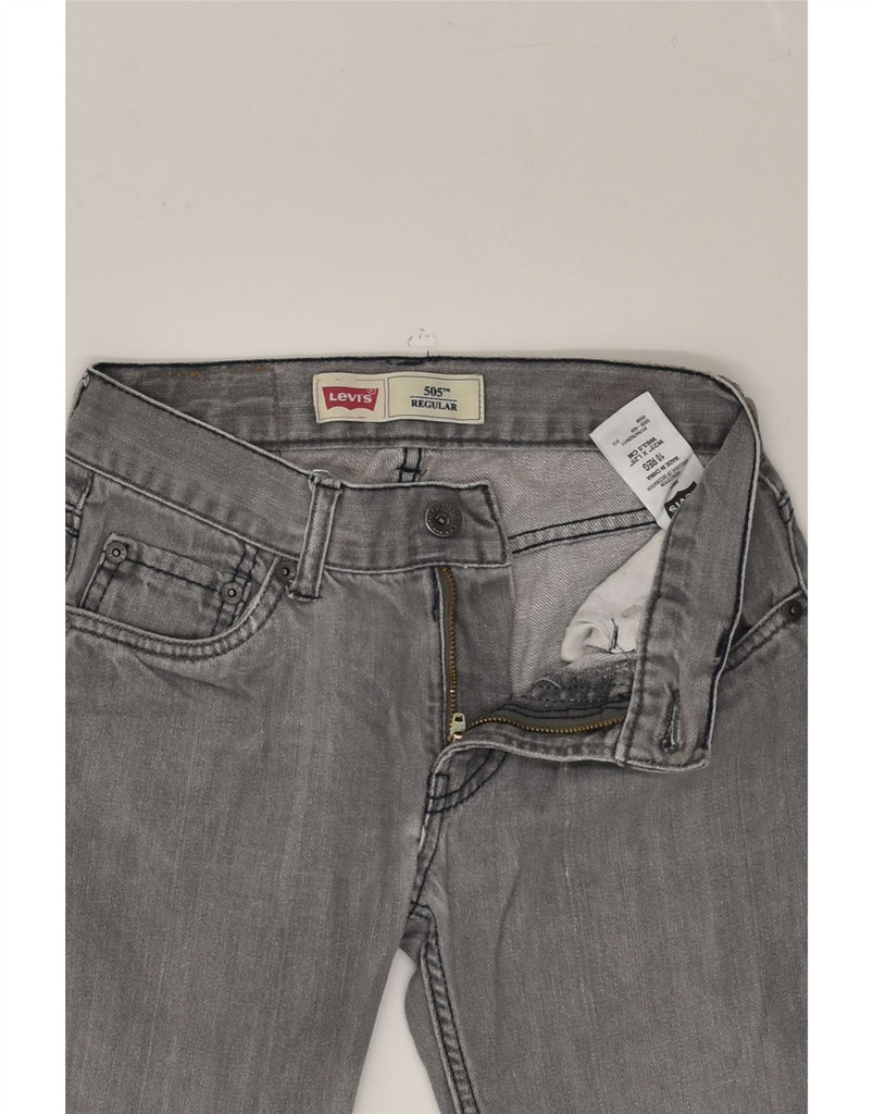 LEVI'S Boys 505 Regular Straight Jeans 9-10 Years W25 L25 Grey Cotton | Vintage Levi's | Thrift | Second-Hand Levi's | Used Clothing | Messina Hembry 