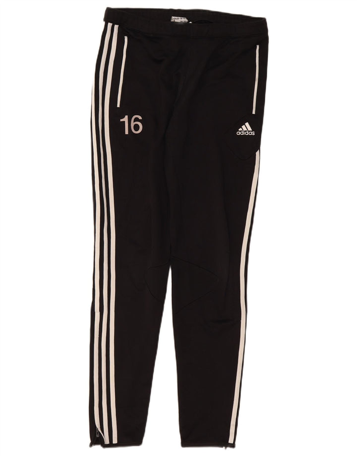 Adidas Womens Graphic Tracksuit Trousers UK 12/14 Medium Black Polyester