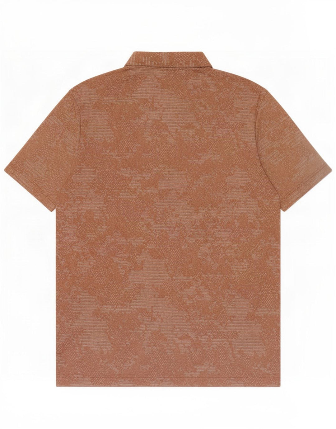 Adidas Mens Polo Shirt Large Brown Geometric Polyester