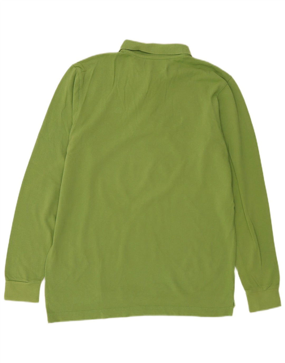 Kappa Mens Long Sleeve Polo Shirt Medium Green Cotton