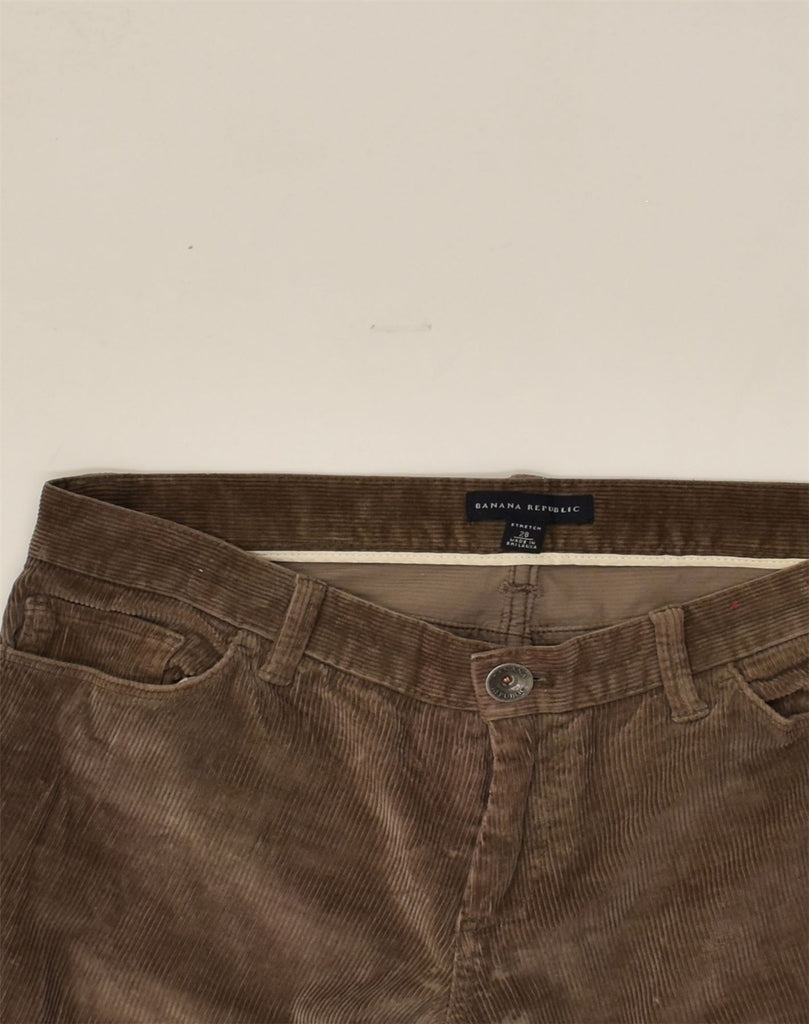 BANANA REPUBLIC Womens Slim Corduroy Trousers W28 L33 Brown Cotton | Vintage Banana Republic | Thrift | Second-Hand Banana Republic | Used Clothing | Messina Hembry 