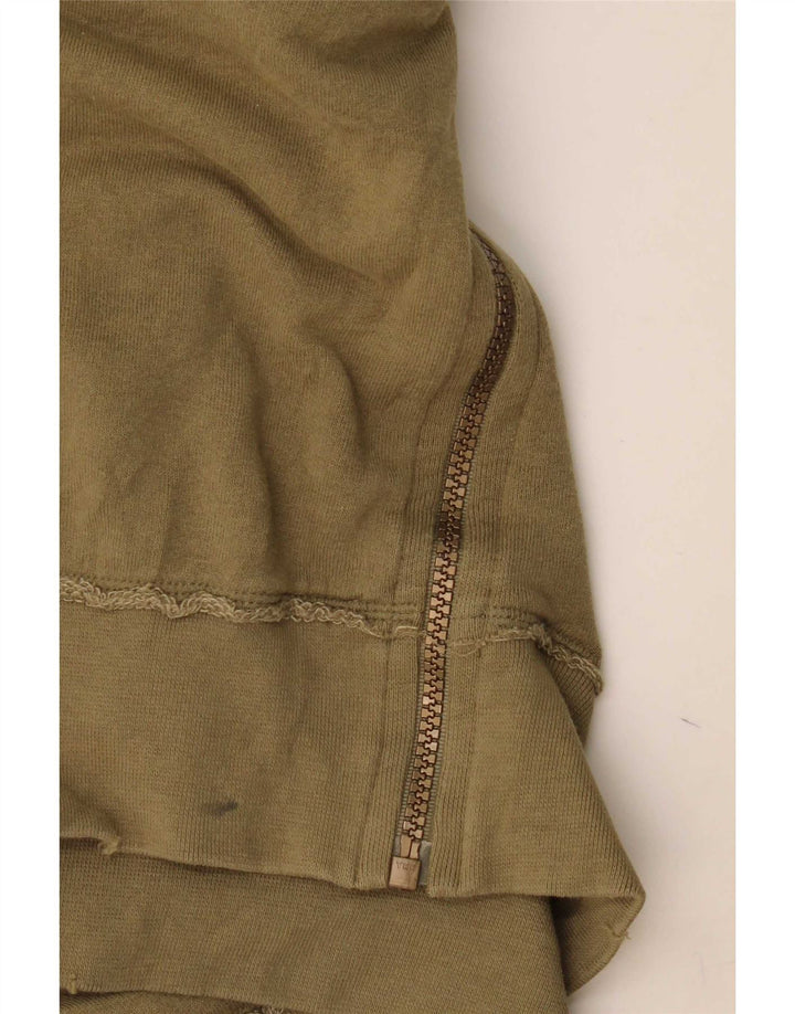 Puma Mens Graphic Tracksuit Top Jacket 2XL Khaki Colourblock Cotton