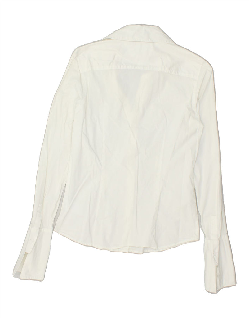 TOMMY HILFIGER Womens Formal Shirt US 8 Medium White Cotton | Vintage Tommy Hilfiger | Thrift | Second-Hand Tommy Hilfiger | Used Clothing | Messina Hembry 