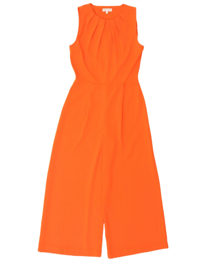 Warehouse Womens Sleeveless Jumpsuit UK 8 Small Orange Polyester