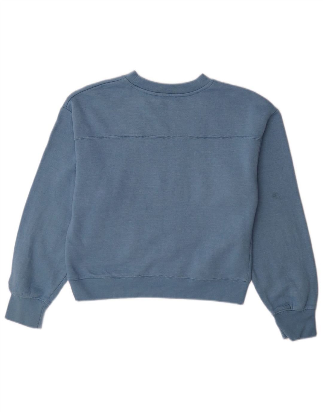 Zara Womens Crop Sweatshirt Jumper UK 10 Small Blue Polyester