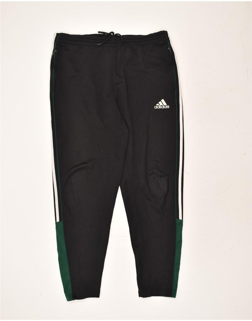 ADIDAS Mens Tracksuit Trousers UK 44/46 Large Black Polyester | Vintage Adidas | Thrift | Second-Hand Adidas | Used Clothing | Messina Hembry 