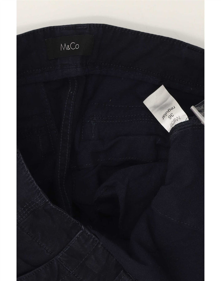M&Co Mens Cargo Shorts Large W36 Navy Blue Cotton