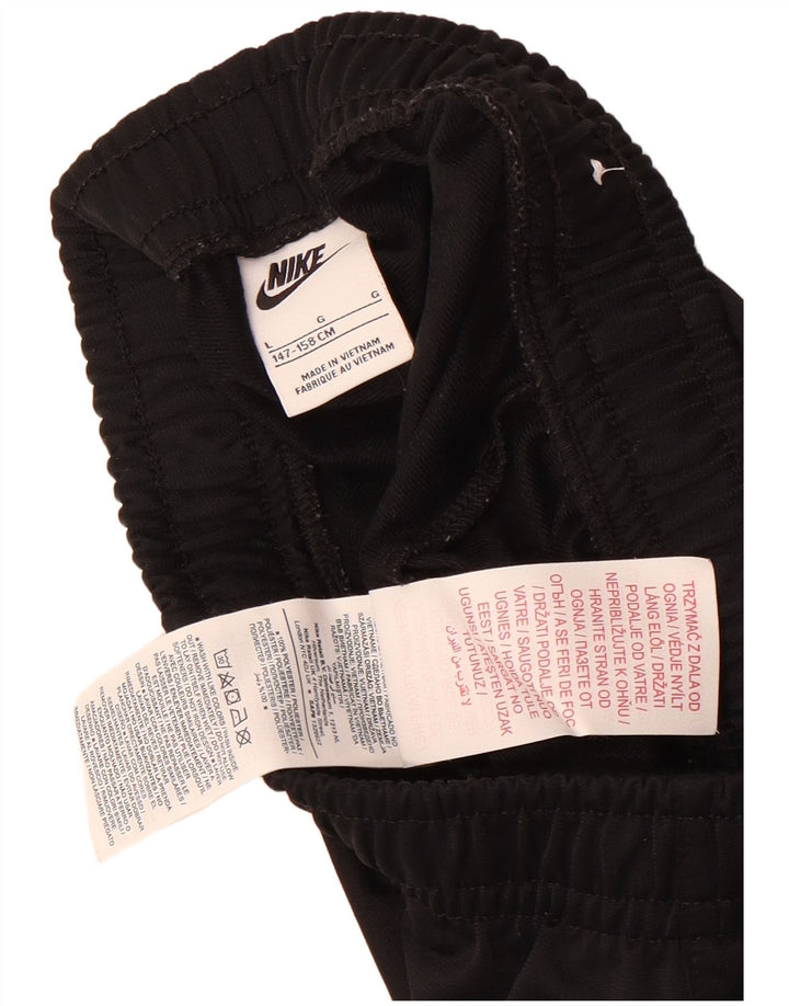 Nike Boys Tracksuit Trousers Joggers 12-13 Years Large Black Polyester