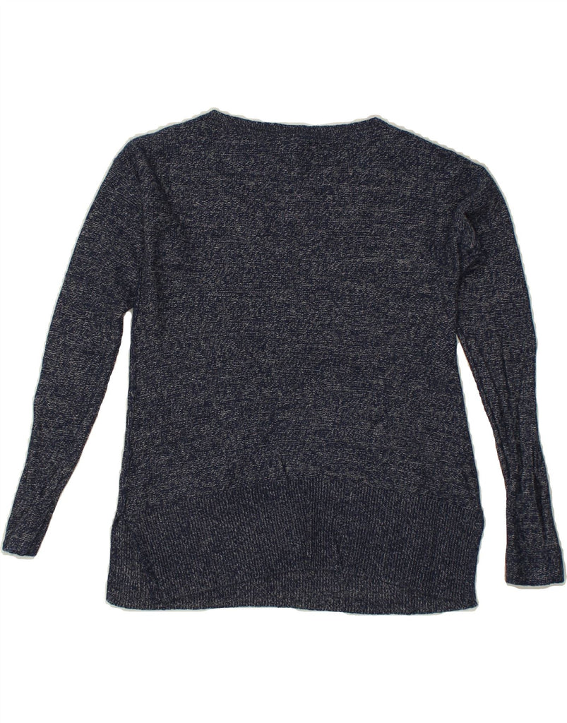 WHITE STUFF Womens V-Neck Jumper Sweater UK 10 Small Navy Blue Flecked | Vintage White Stuff | Thrift | Second-Hand White Stuff | Used Clothing | Messina Hembry 