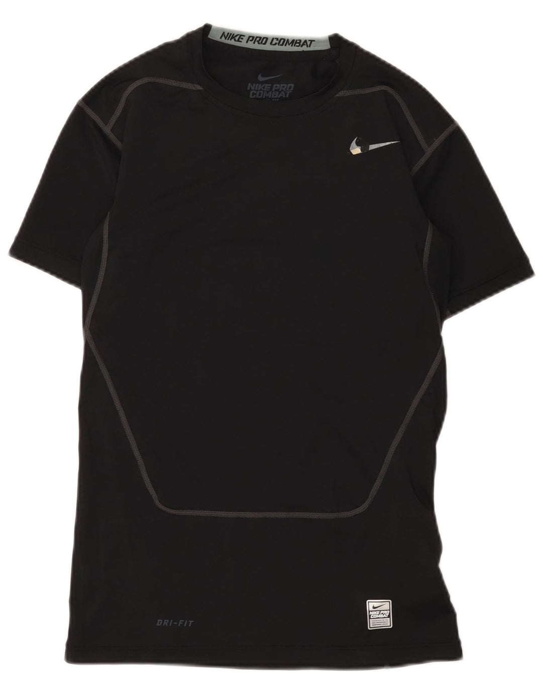 Nike Womens Dri Fit Graphic T-Shirt Top UK 16 Large Black Polyester