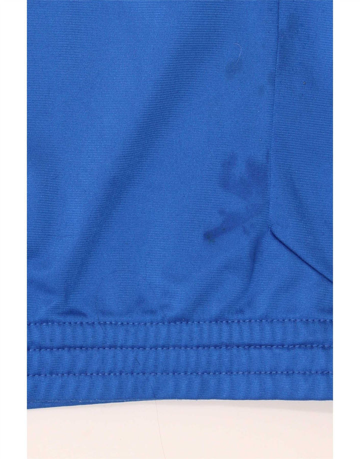 Adidas Boys Tracksuit Top Jacket 11-12 Years Blue Polyester