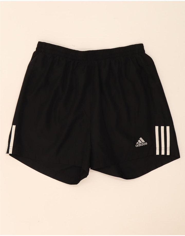Adidas Womens Sport Shorts UK 14 Medium Black Polyester