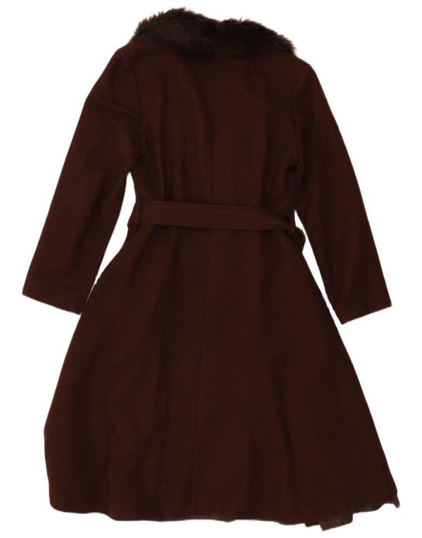 Vintage Womens Overcoat UK 14 Medium  Brown Wool