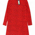 Marks & Spencer Womens Basic Dress UK 12 Medium Red Animal Print