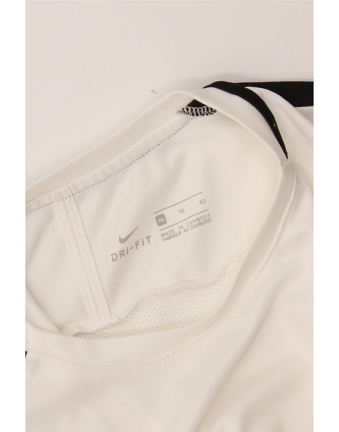 Nike Mens Dri Fit T-Shirt Top XL White Colourblock