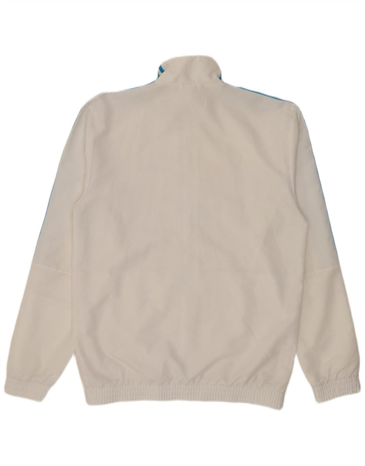 Adidas Mens Tracksuit Top Jacket UK 36/38 Small White Polyester