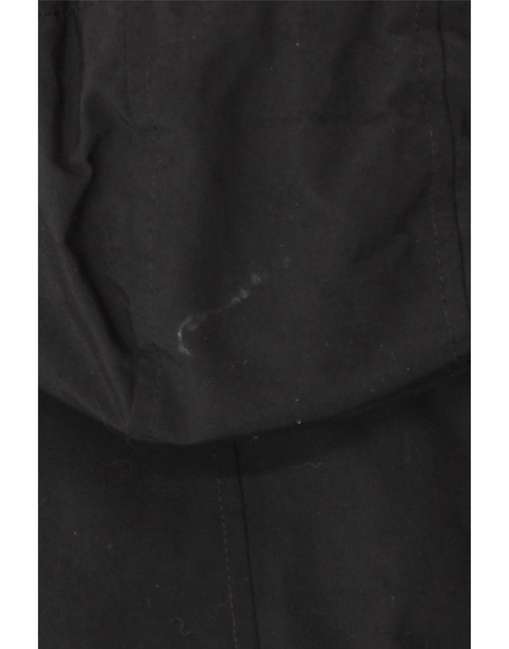 Belstaff Womens Hooded Utility Jacket EU 40 Medium Black Polyamide