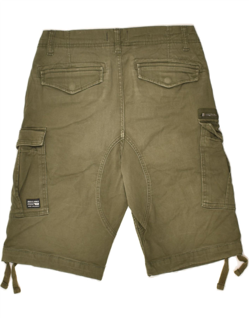 JACK & JONES Mens Comfort Fit Cargo Shorts W27 XS Khaki Cotton | Vintage Jack & Jones | Thrift | Second-Hand Jack & Jones | Used Clothing | Messina Hembry 