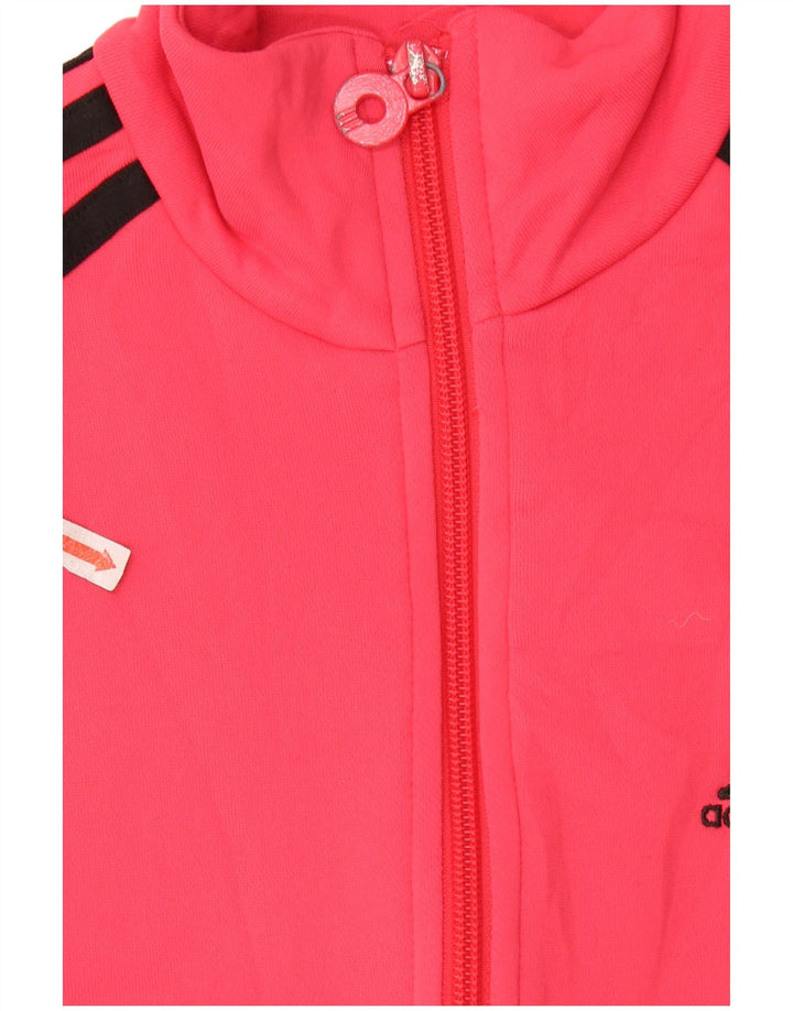 ADIDAS Womens Tracksuit Top Jacket UK 10 Small Pink Polyester