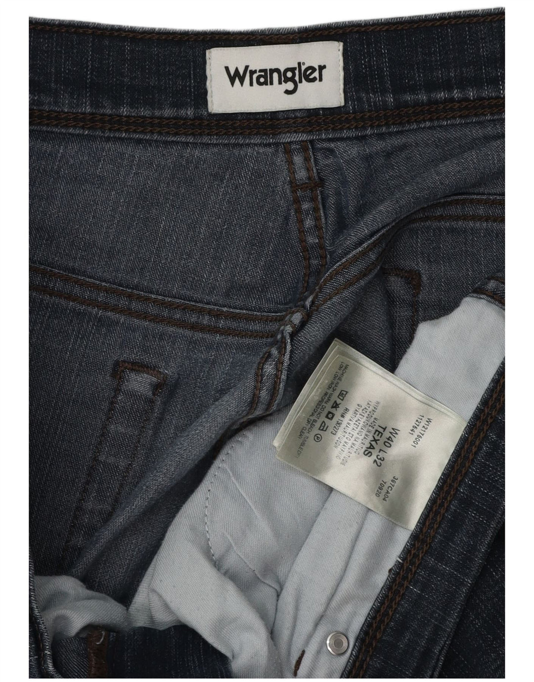 WRANGLER Mens Texas Straight Jeans W40 L32  Blue Cotton