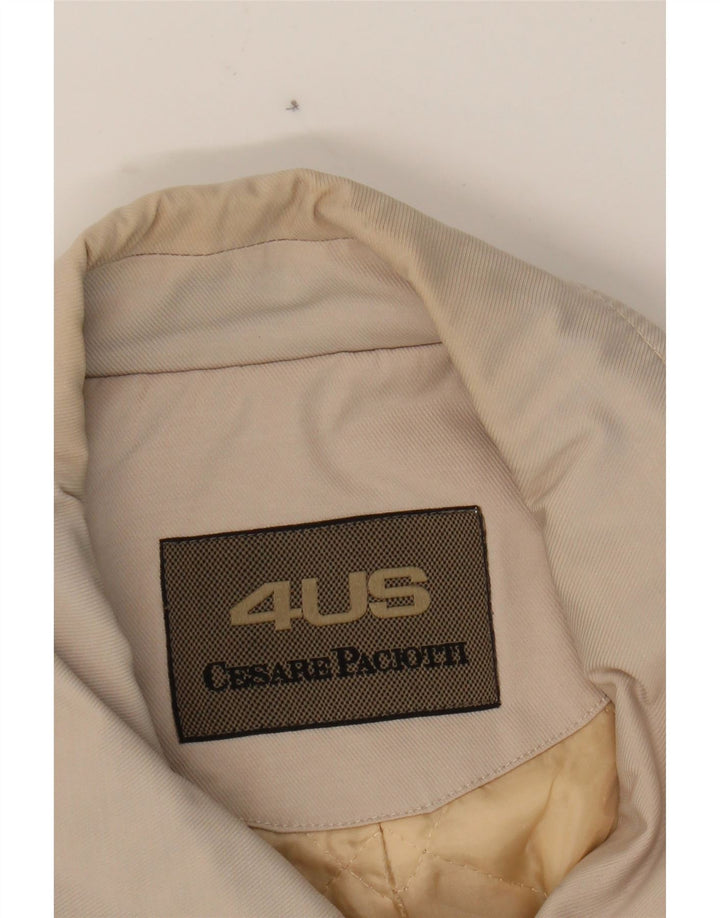 CESARE PACIOTTI Mens Overcoat IT 52 XL Grey Cotton Vintage Cesare Paciotti and Second-Hand Cesare Paciotti from Messina Hembry 