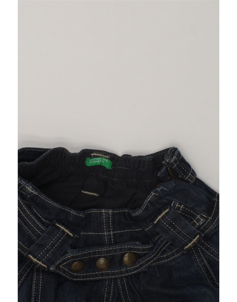 BENETTON Girls Denim Skirt 2-3 Years W18 Navy Blue Polyester | Vintage Benetton | Thrift | Second-Hand Benetton | Used Clothing | Messina Hembry 