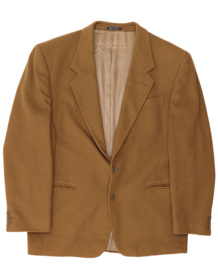 Bianchi Mens 2 Button Blazer Jacket IT 54 2XL Brown Cashmere