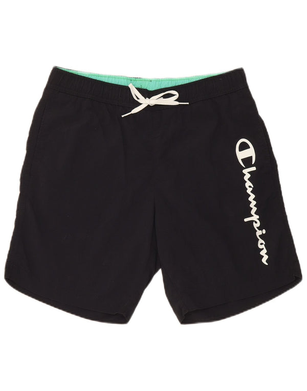Champion Mens Graphic Swimming Shorts Small  Black Polyamide