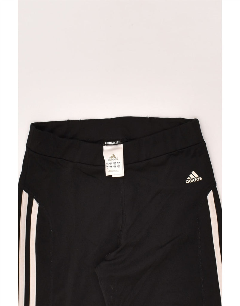 ADIDAS Girls Capri Tracksuit Trousers 13-14 Years Black Polyester | Vintage Adidas | Thrift | Second-Hand Adidas | Used Clothing | Messina Hembry 