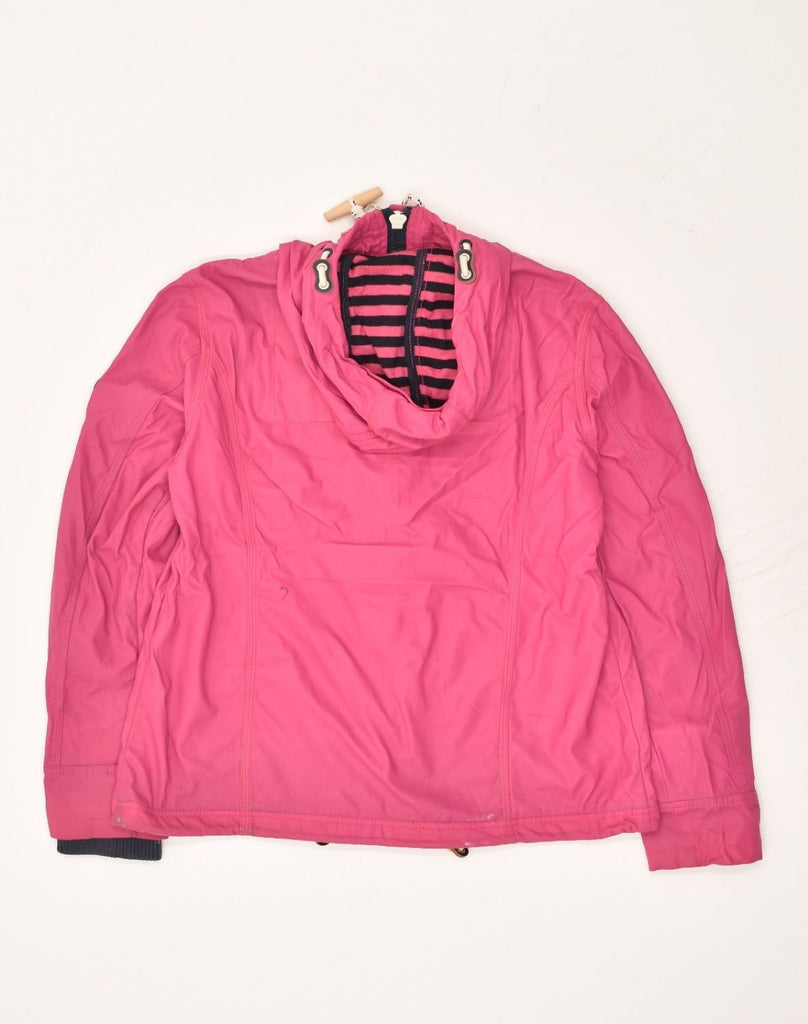 SUPERDRY Womens Hooded Duffle Jacket UK 8 Small Pink Polyester | Vintage Superdry | Thrift | Second-Hand Superdry | Used Clothing | Messina Hembry 