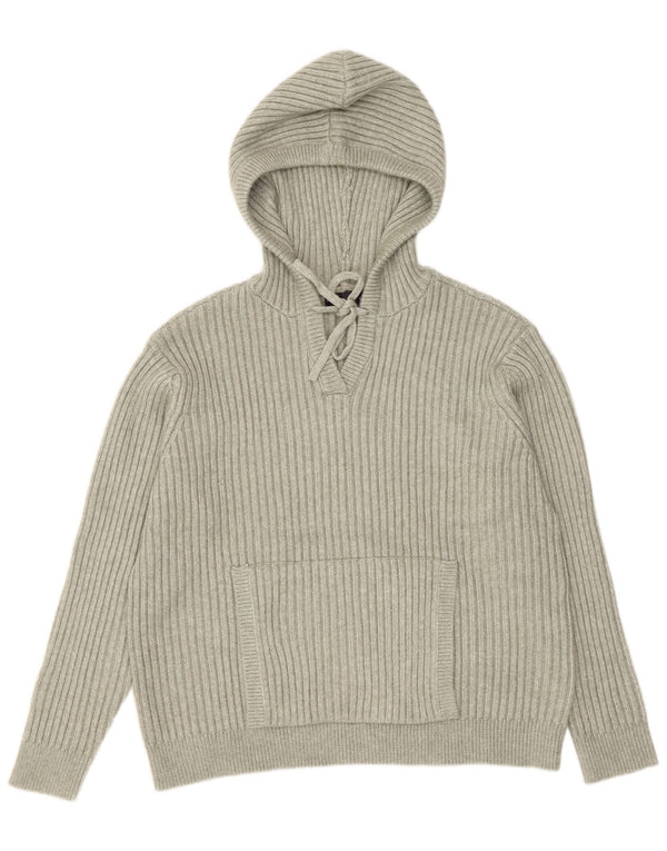 Marks & Spencer Womens Hooded Jumper Sweater UK 18 XL Green Flecked