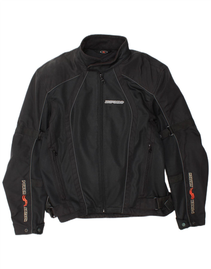SPIDI Mens Graphic Racer Jacket UK 42 XL Black