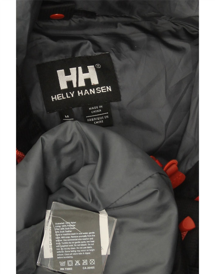 HELLY HANSEN Mens Hooded Padded Jacket UK 38 Medium Black Nylon