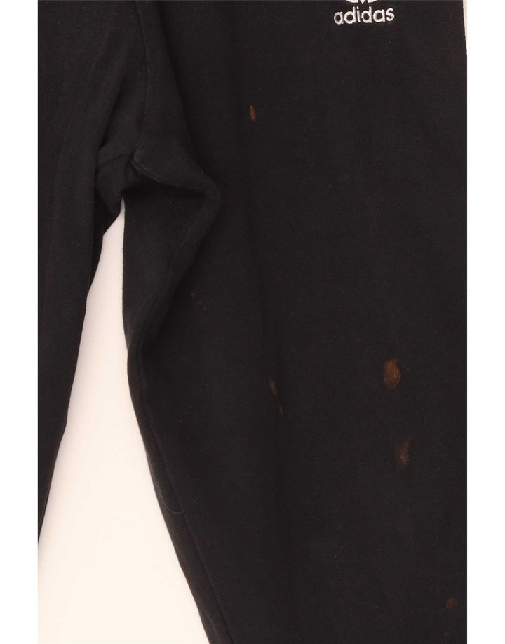 Adidas Mens Leggings UK 12 Medium Black Cotton