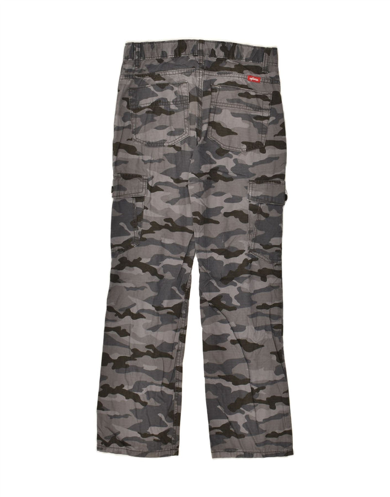 WRANGLER Boys Straight Cargo Trousers 11-12 Years W26 L26 Grey Camouflage | Vintage Wrangler | Thrift | Second-Hand Wrangler | Used Clothing | Messina Hembry 