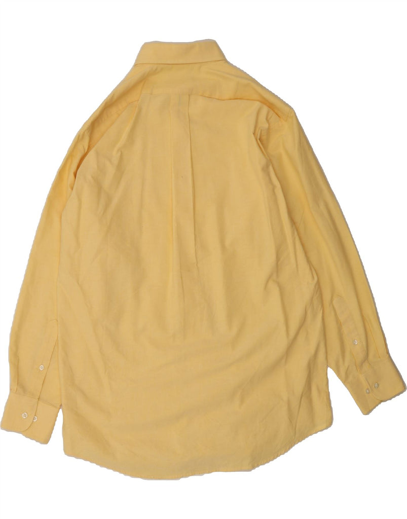 CHAPS Mens Oxford Shirt Size 15 15 1/2 Medium Yellow Cotton Vintage Chaps and Second-Hand Chaps from Messina Hembry 