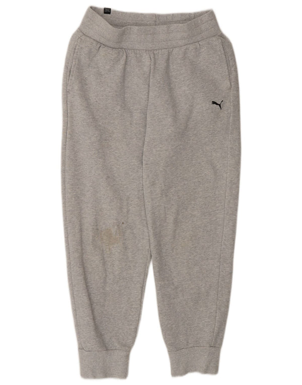Puma Womens Tracksuit Trousers Joggers UK 10 Small Grey Cotton