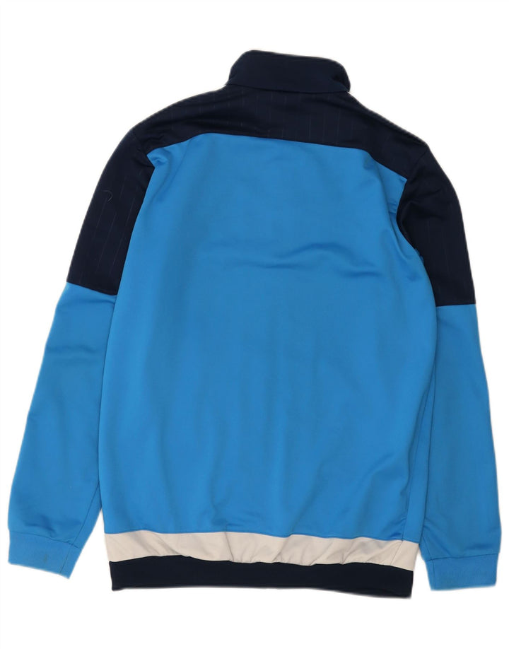 Adidas Mens Graphic Tracksuit Top Jacket Small Blue Colourblock Polyester