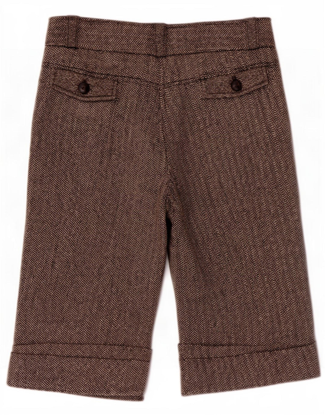 Ted Baker Womens Bermuda Shorts Size 1 XS W30 Brown Herringbone Classic