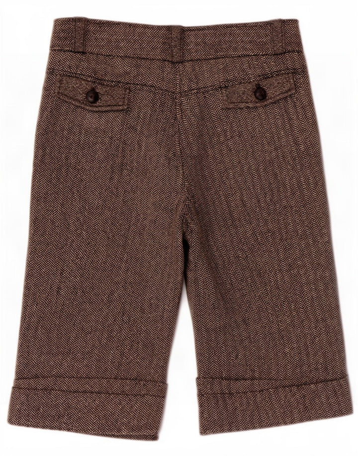 Ted Baker Womens Bermuda Shorts Size 1 XS W30 Brown Herringbone Classic