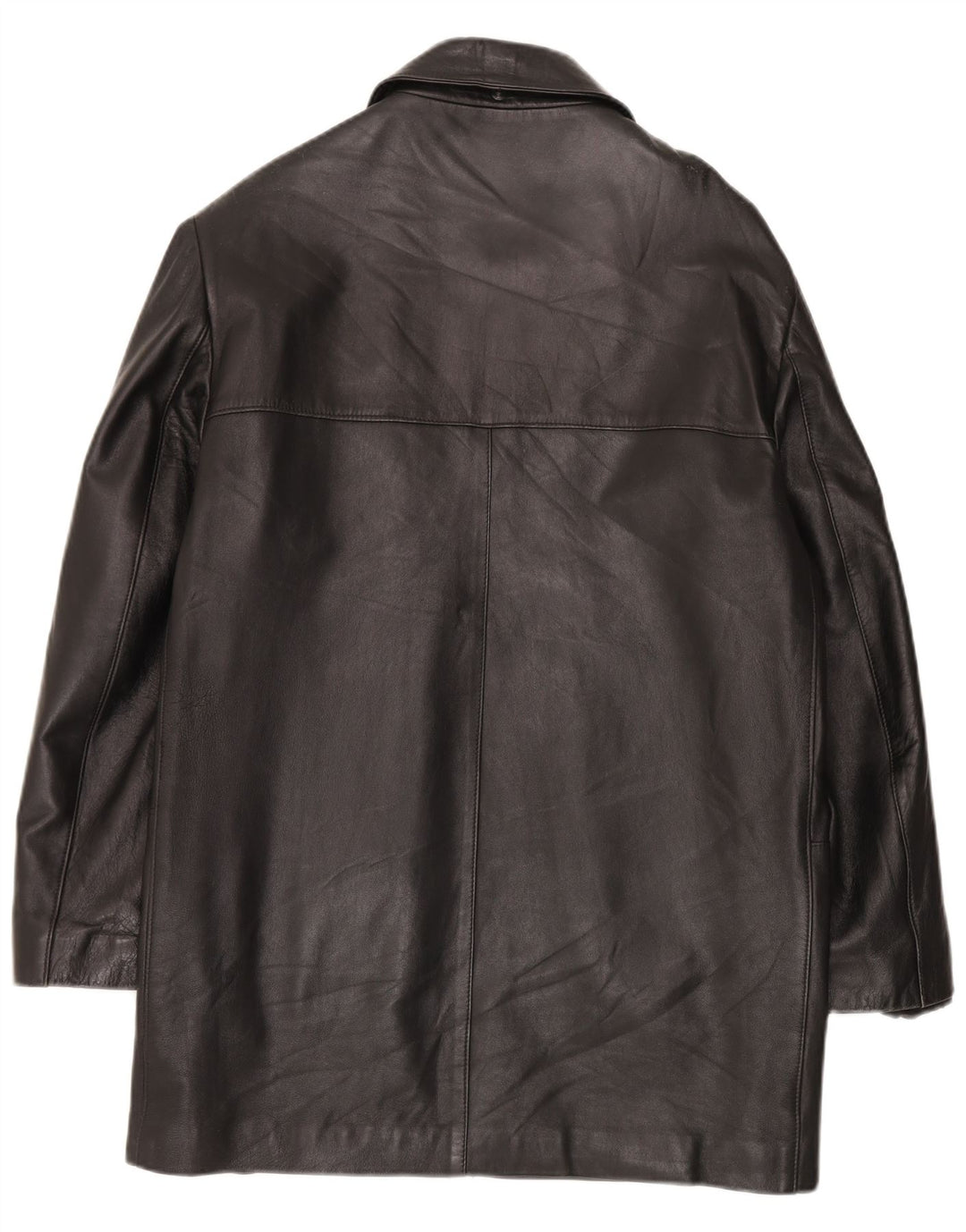 Vintage Mens Regular Fit Leather Jacket UK 40 Large Black