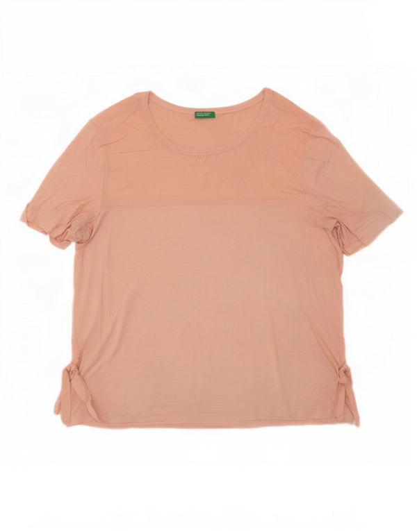 Benetton Womens T-Shirt Top UK 16 Large Pink