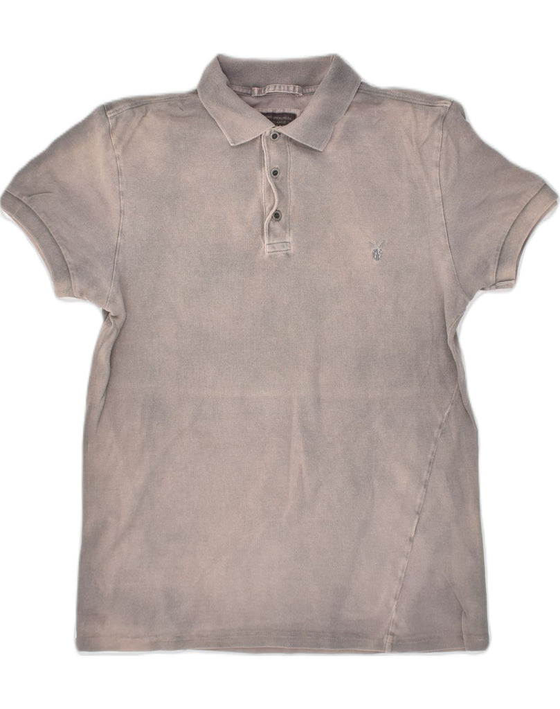 ALL SAINTS Mens Polo Shirt Small Grey Cotton | Vintage All Saints | Thrift | Second-Hand All Saints | Used Clothing | Messina Hembry 
