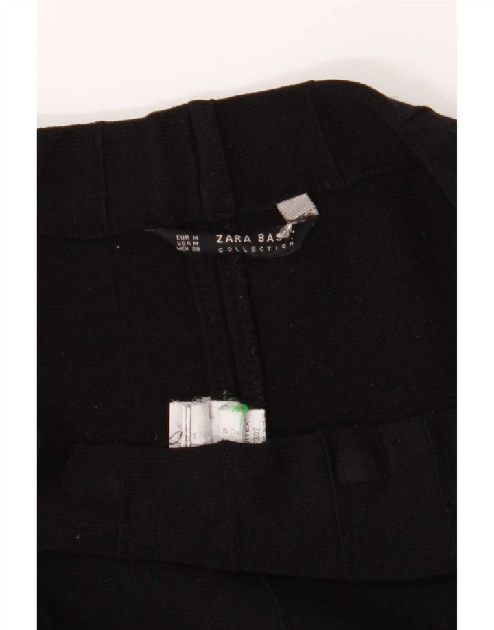 Zara Womens A-Line Skirt Medium W28 Black Viscose