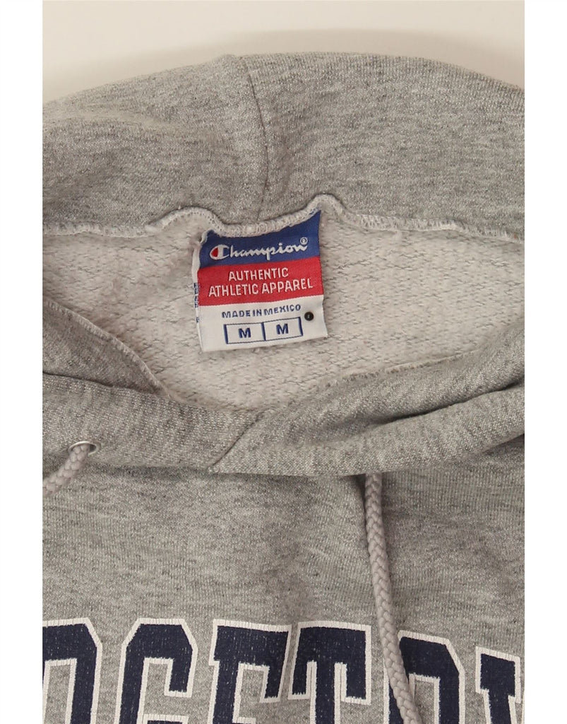 CHAMPION Womens Georgetown Graphic Hoodie Jumper Medium Grey Vintage Champion and Second-Hand Champion from Messina Hembry 
