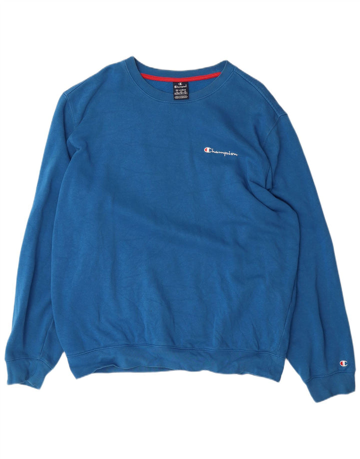 CHAMPION Mens Sweatshirt Jumper 2XL Blue Cotton